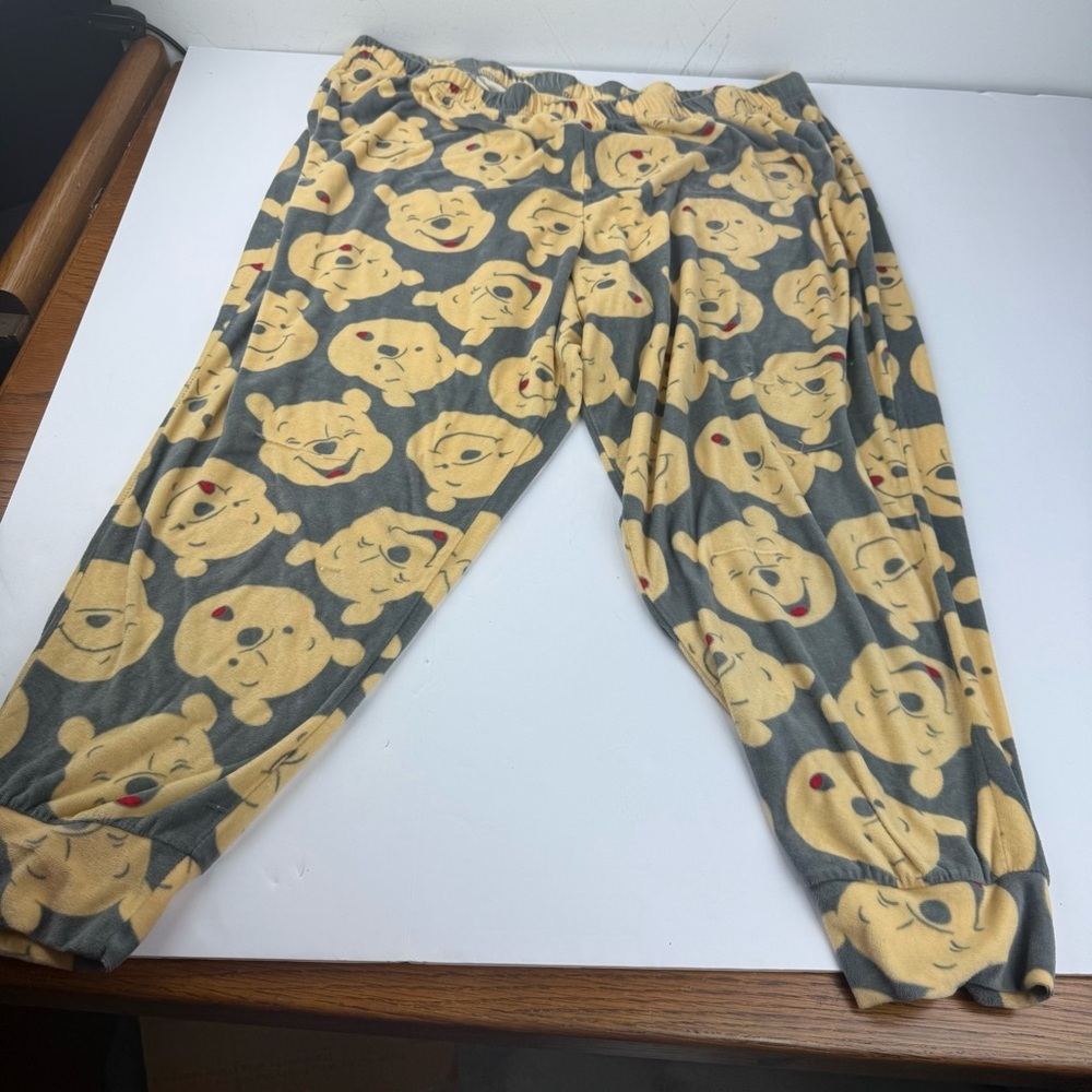 Winnie The Pooh Disney Womens 3X Pajama Lounge Joggers Pants Fleece Stretchy - Picture 3 of 9